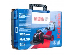 Углошлифмашина аккумуляторная Katana BAG8081 (1*4 Ач, 21В, бесщеточн, рег. об., 125Х22 мм, SDS кожух, SDS гайка)